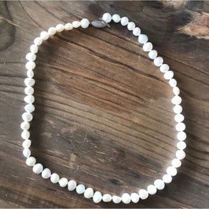 Faux pearl necklace